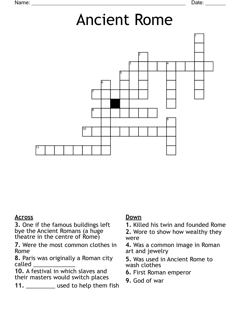 Ancient Rome Crossword