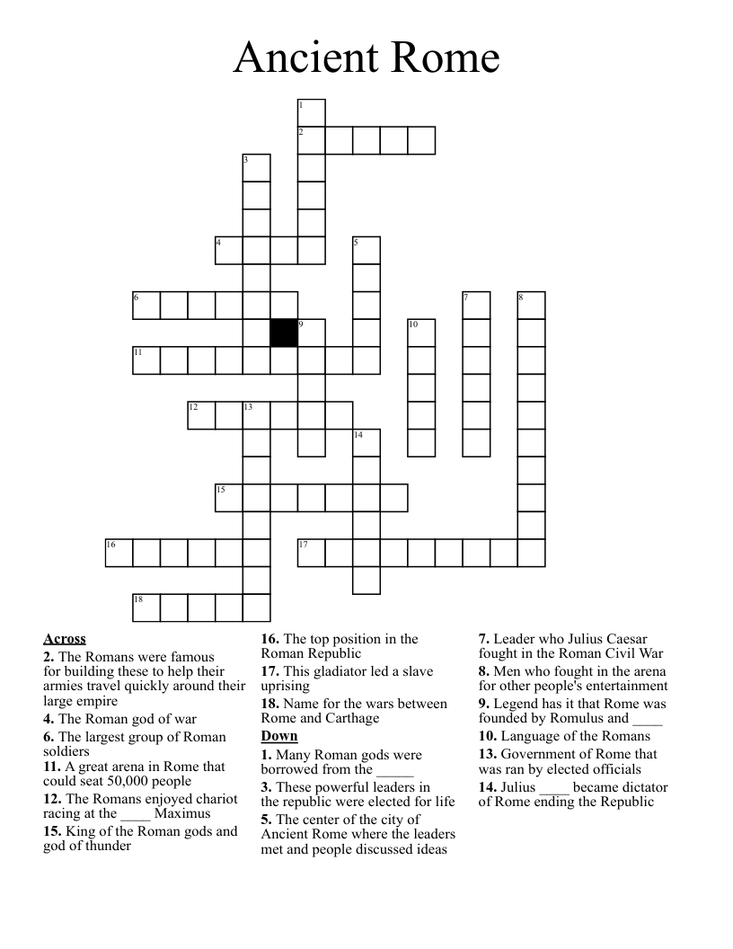 Ancient Rome Crossword