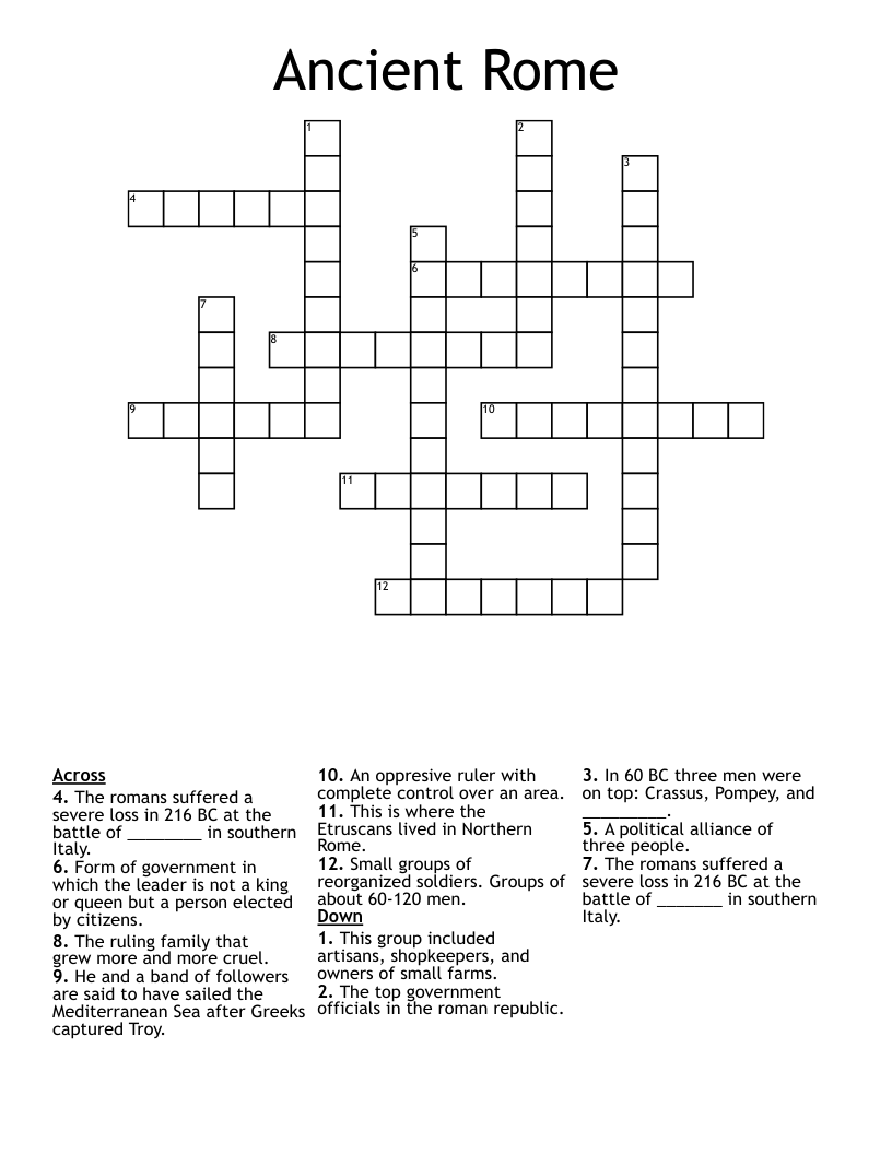 Ancient Rome Crossword