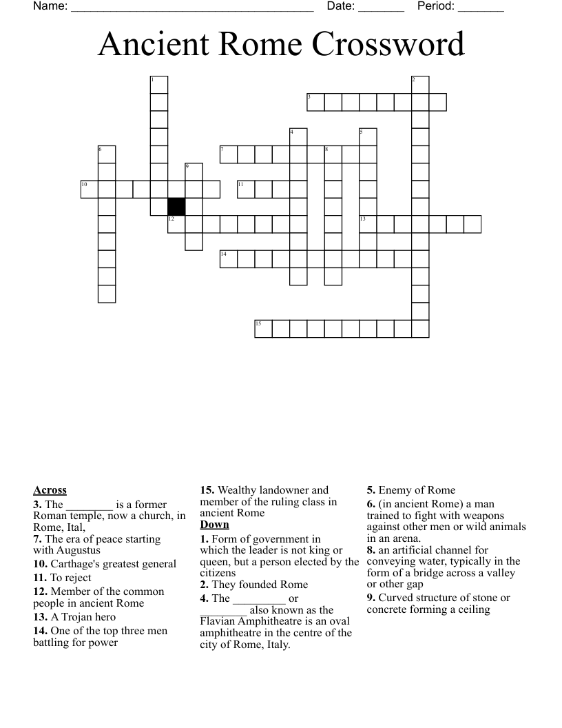 Ancient Rome Crossword