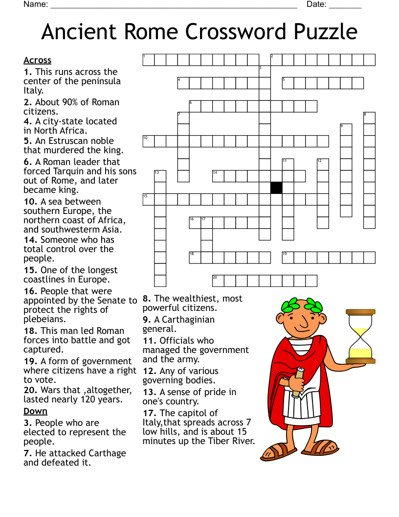 Ancient Rome Crossword Puzzle