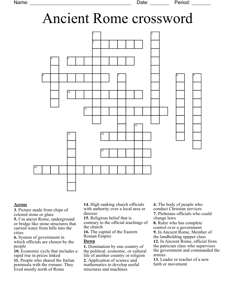 Ancient Rome crossword