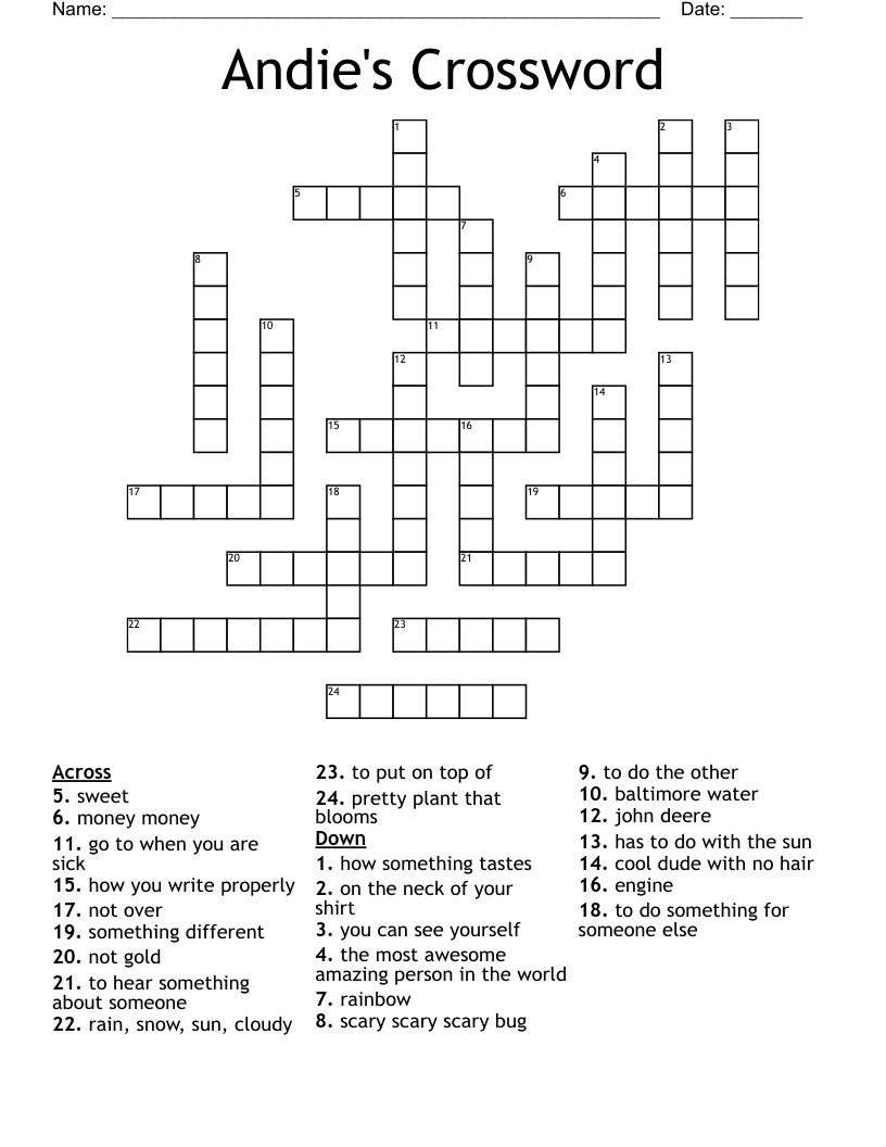 Andie's Crossword