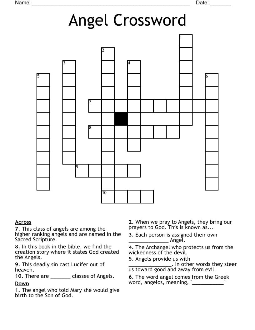 Angel Crossword
