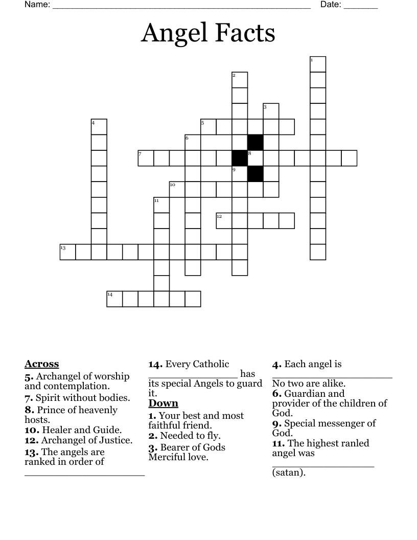 Angel Facts Crossword