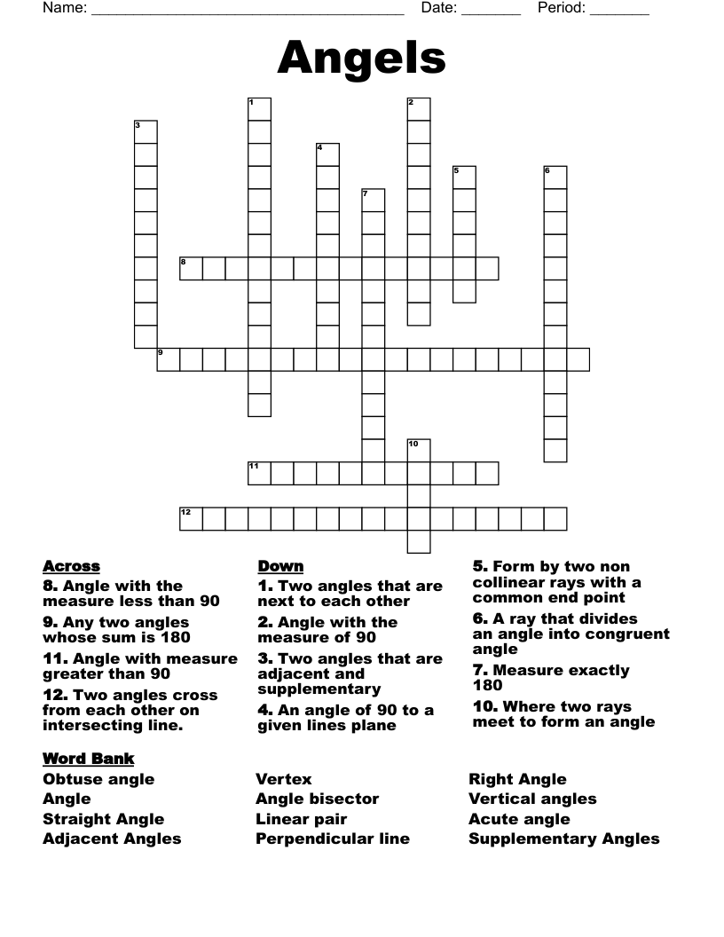 Angels Crossword