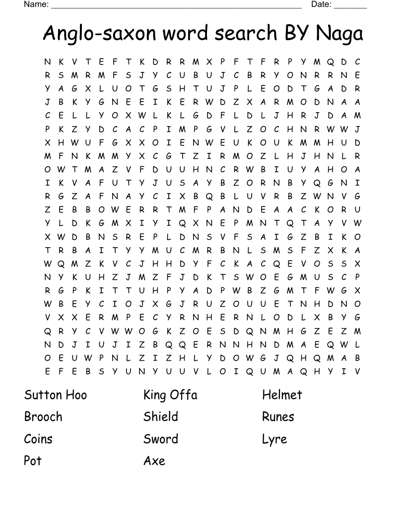 Anglo-saxon word search BY Naga
