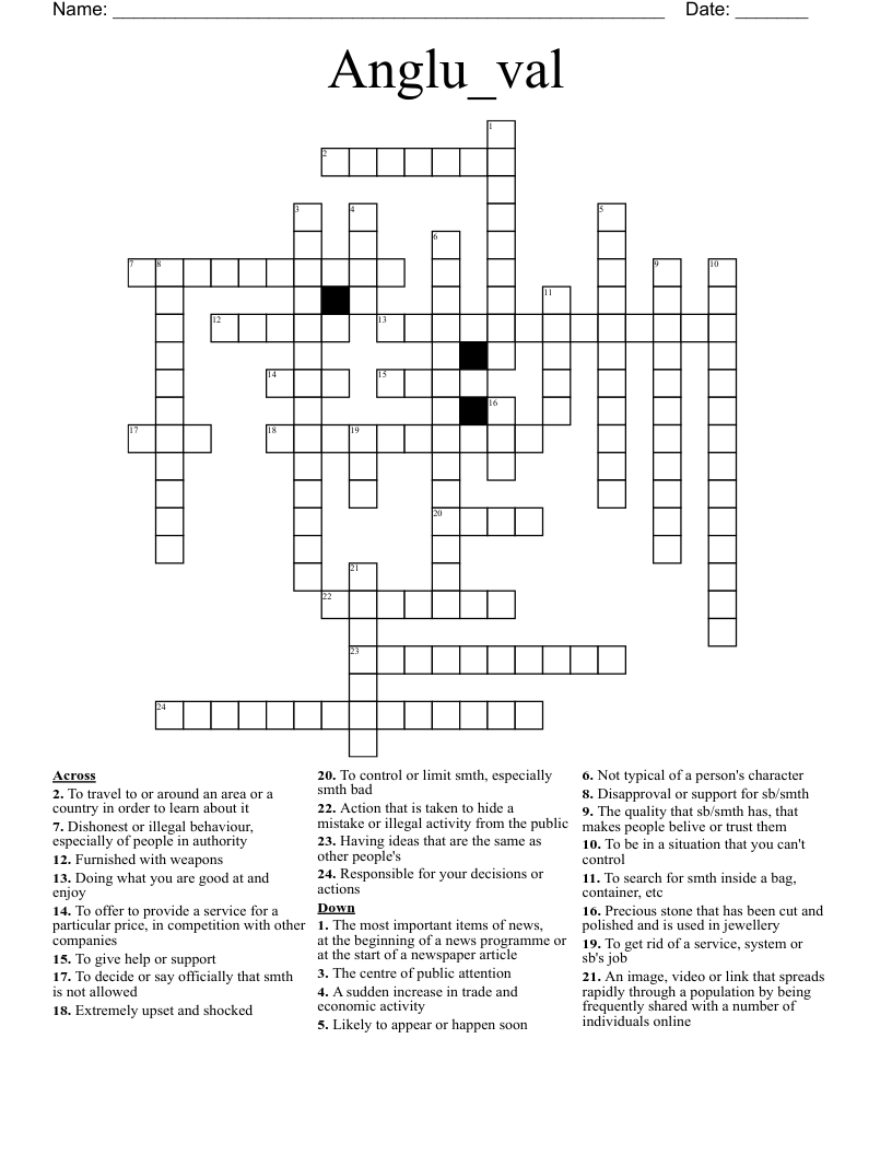Anglu_val Crossword