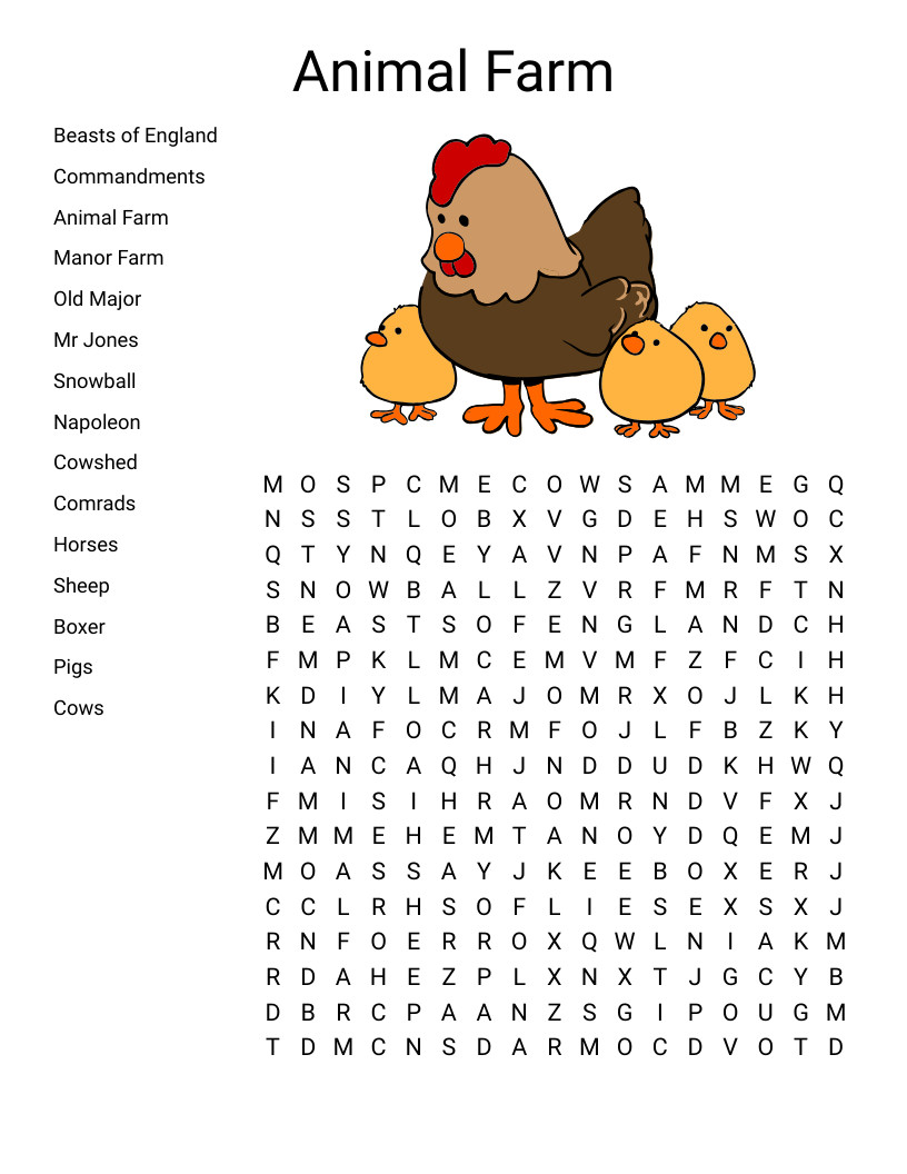 Animal Farm  Word Search