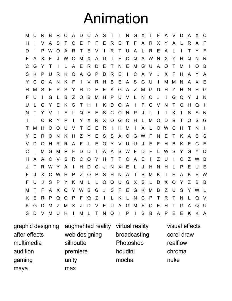 Animation Word Search