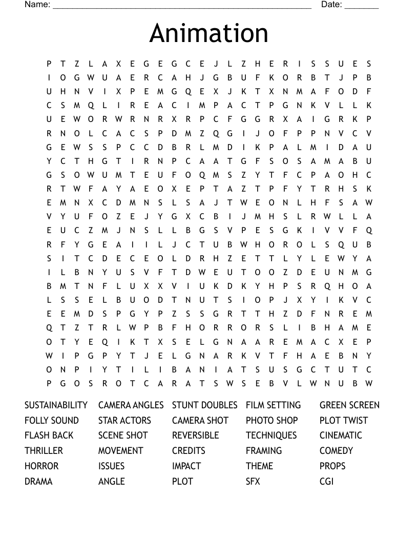 Animation Word Search
