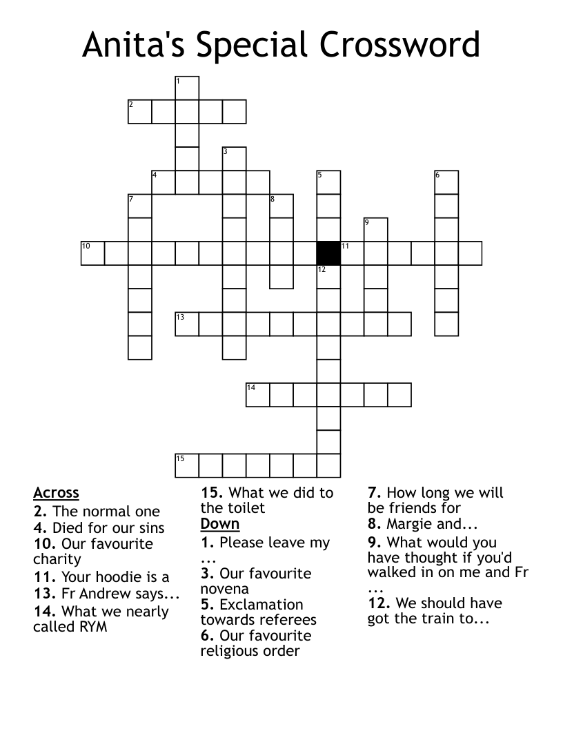 Anita's Special Crossword