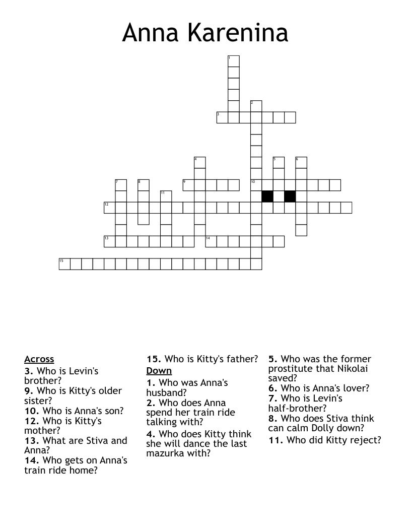 Anna Karenina Crossword