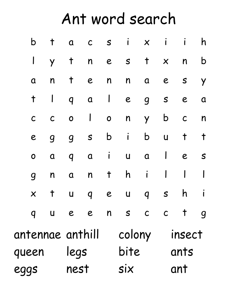 Ant word search