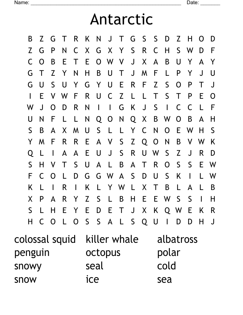 Antarctic Word Search