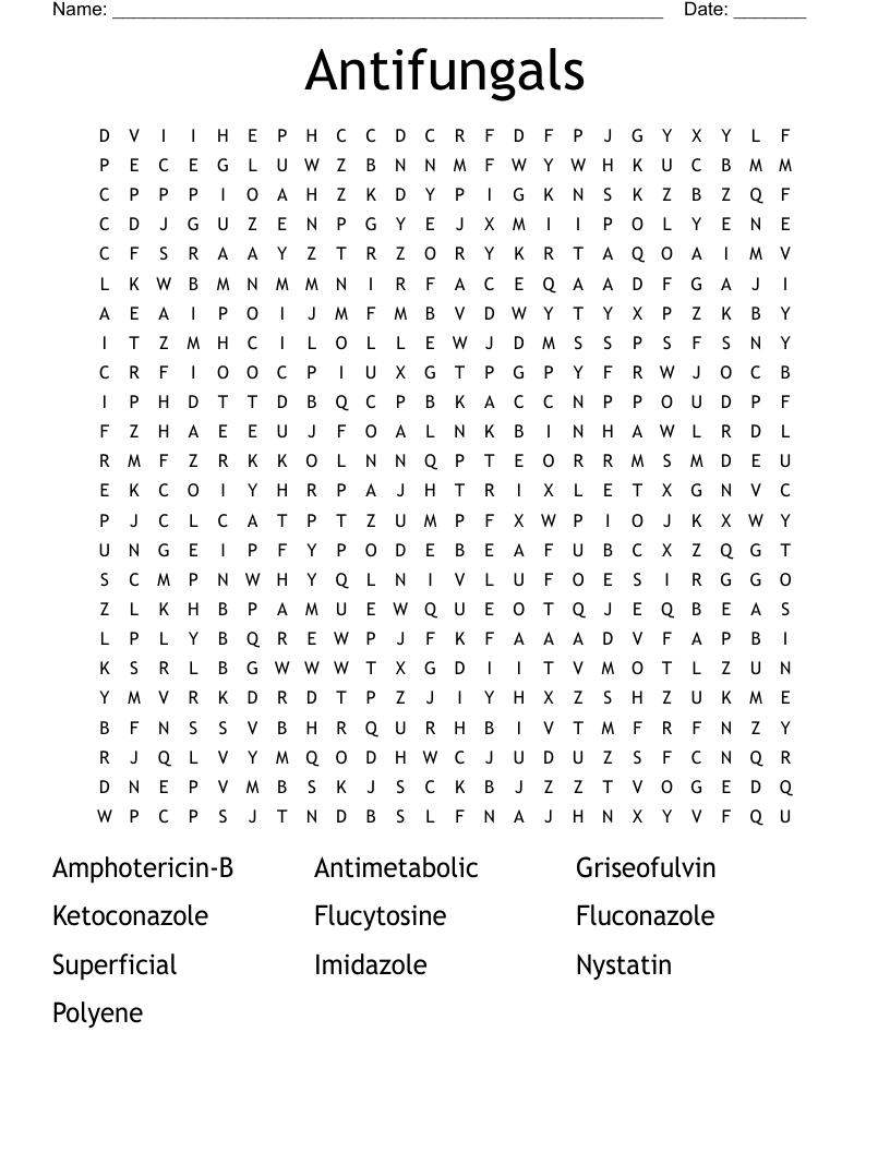 Antifungals  Word Search