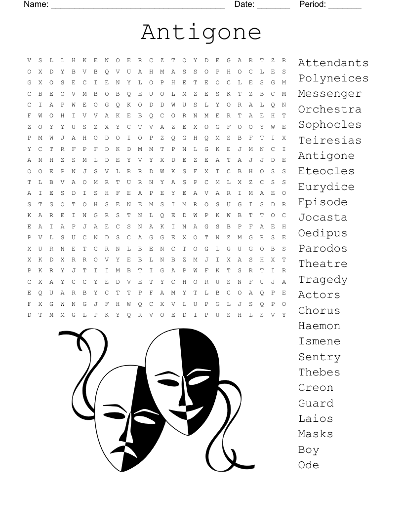 Antigone Word Search