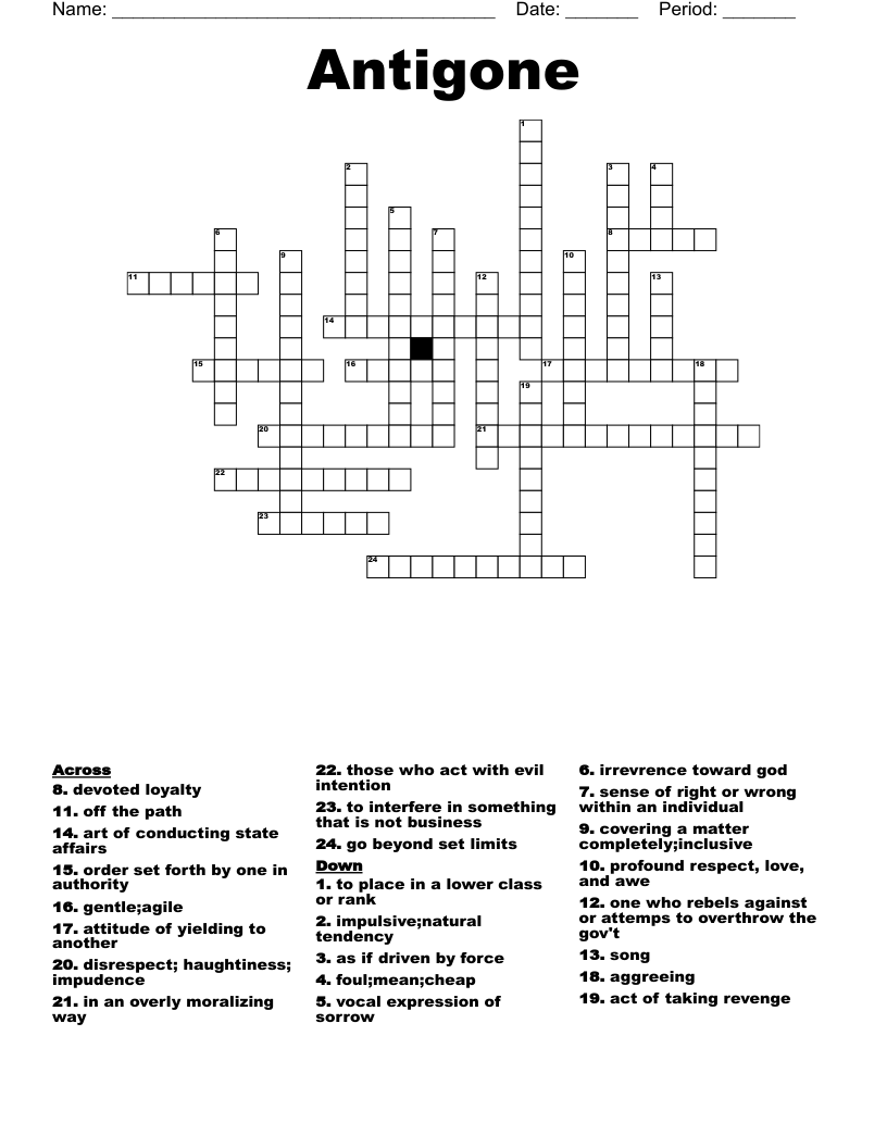 Antigone Crossword