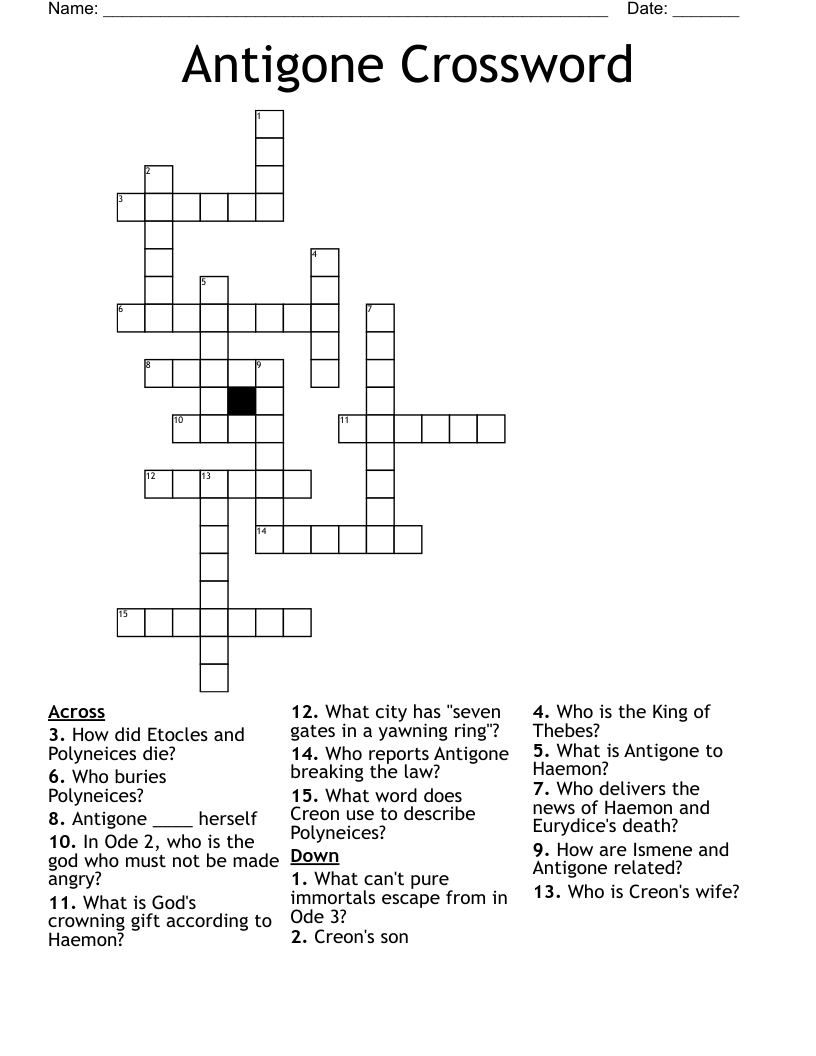 Antigone Crossword
