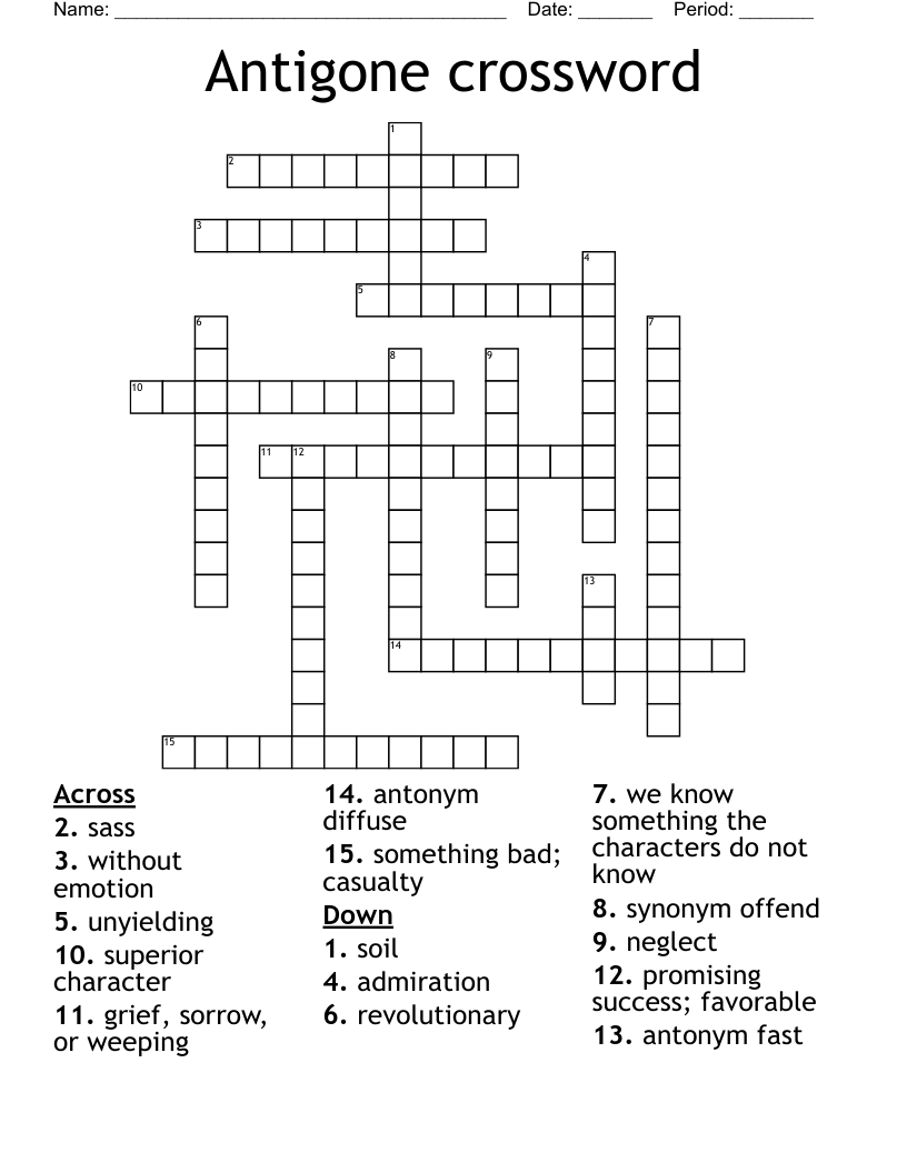 Antigone crossword 