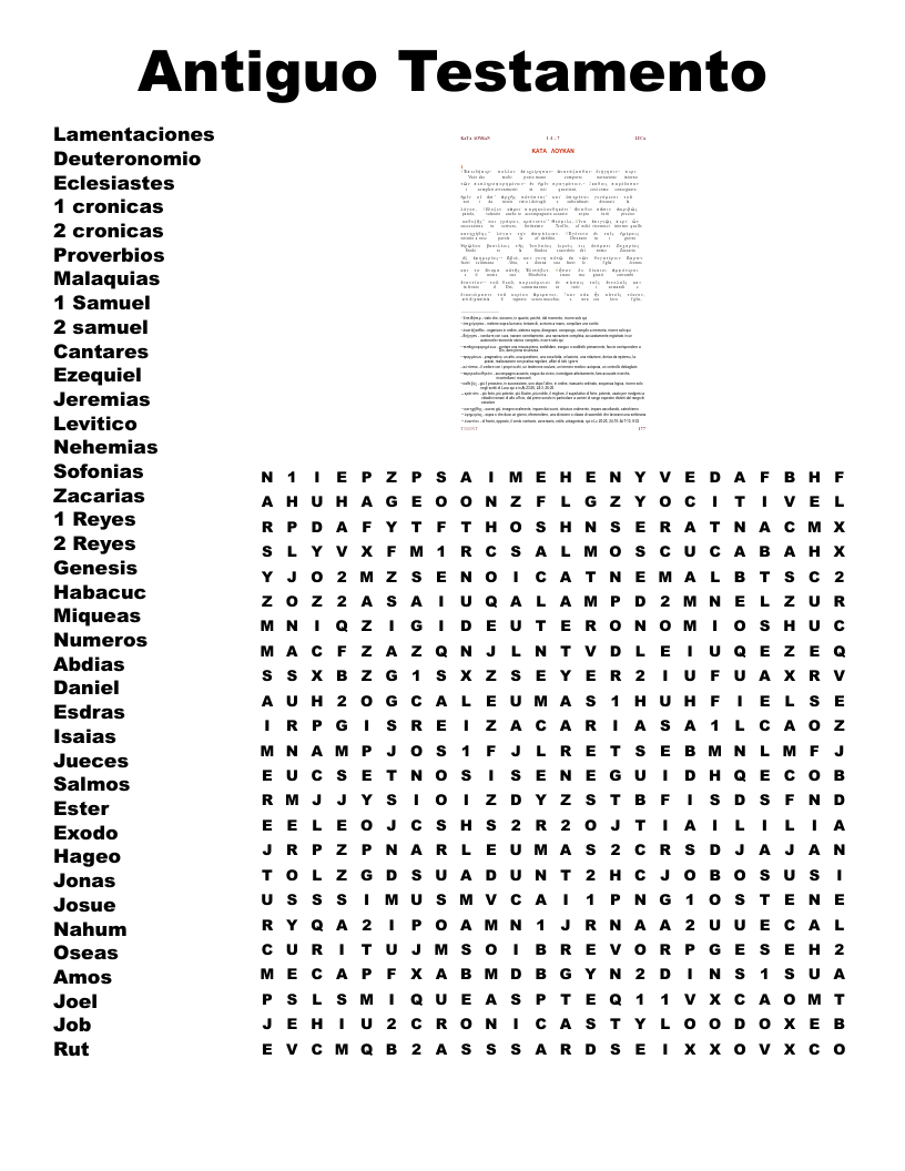 Antiguo Testamento Word Search