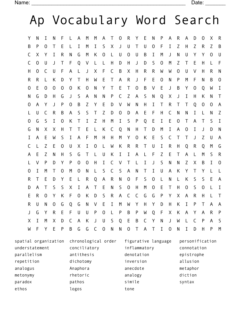 Ap Vocabulary Word Search 