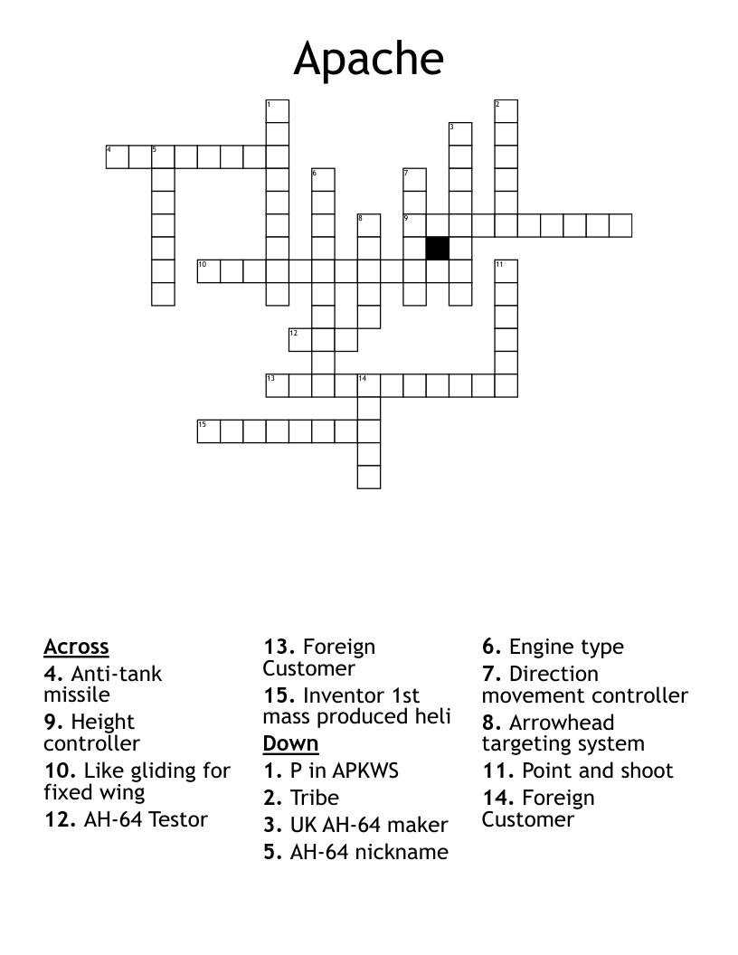 Apache Crossword