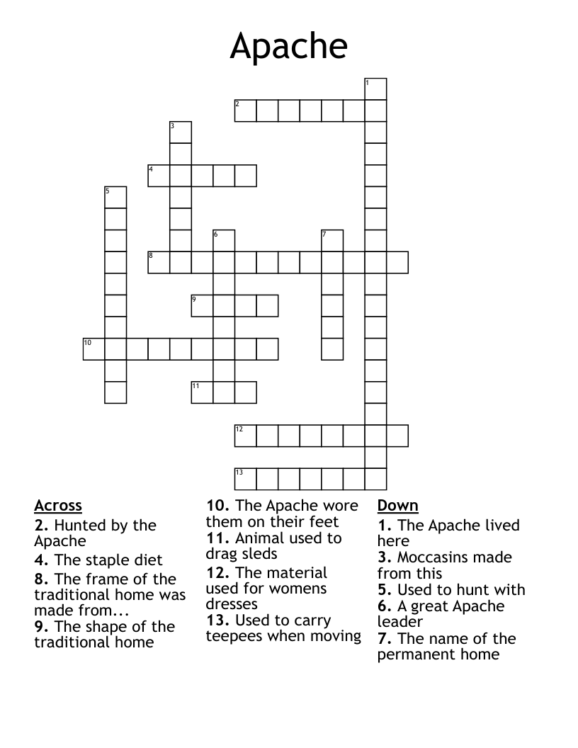 Apache Crossword