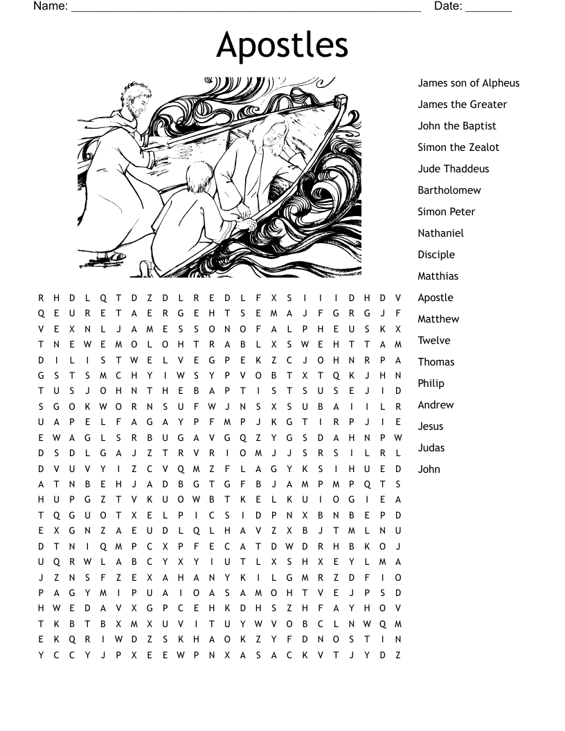 Apostles Word Search