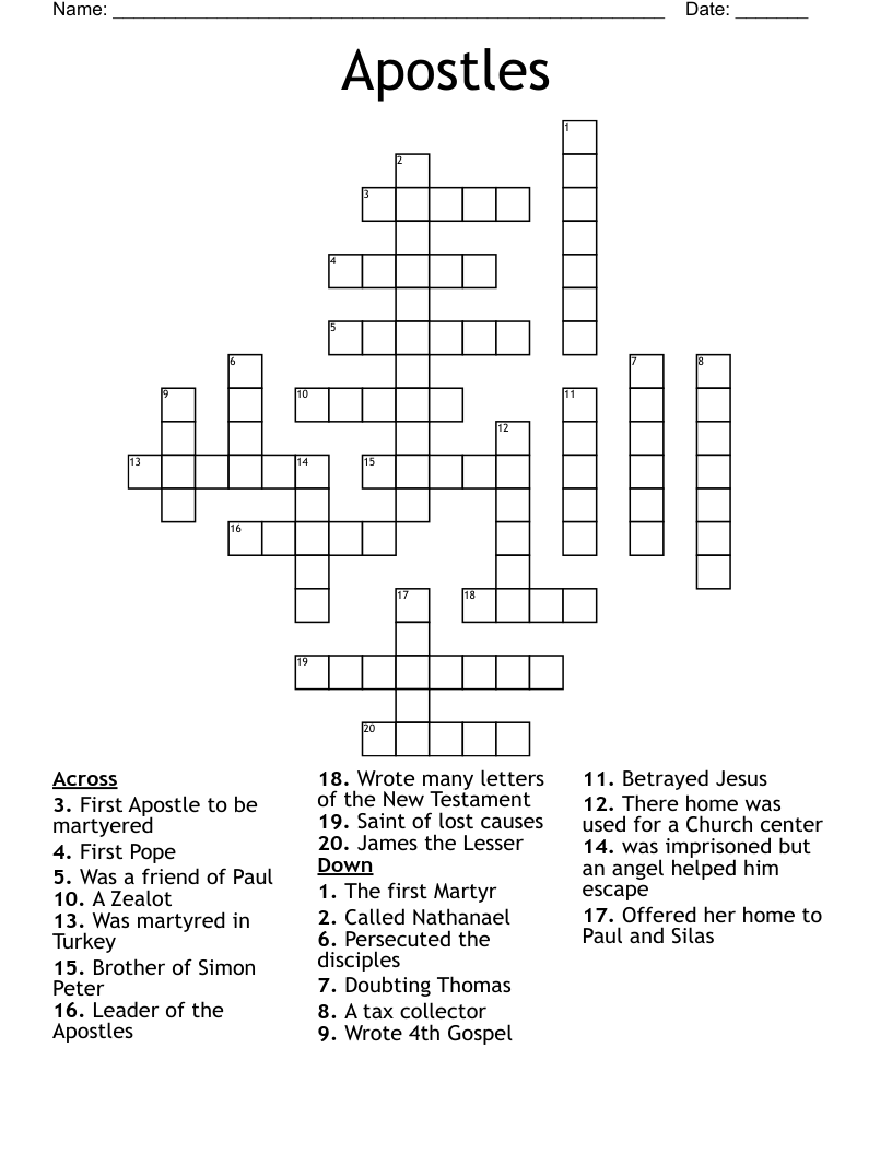 Apostles  Crossword