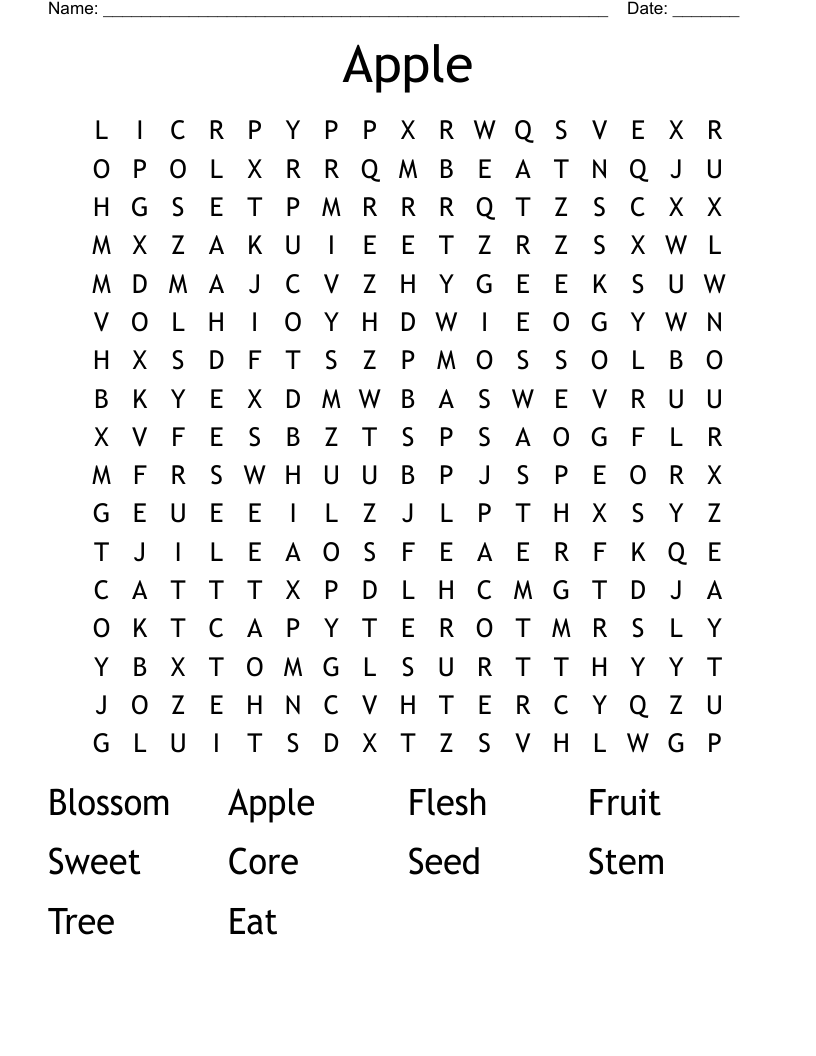 Apple Word Search
