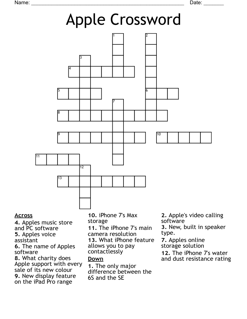 Apple Crossword