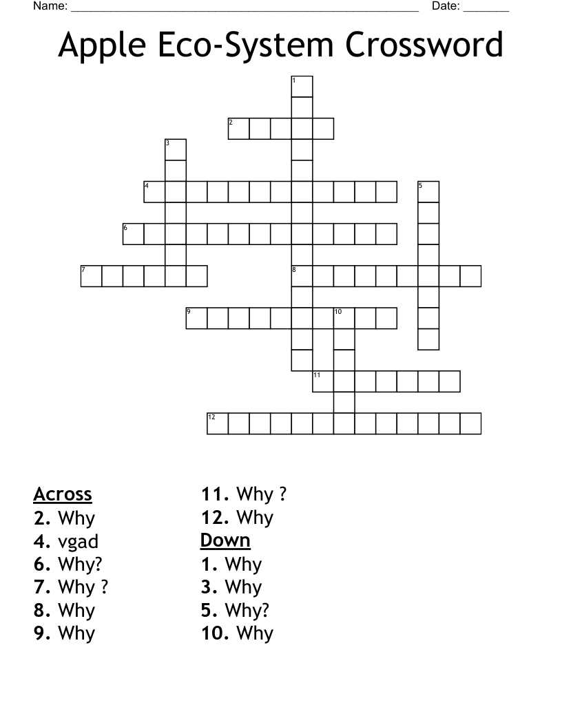 Apple Eco-System Crossword