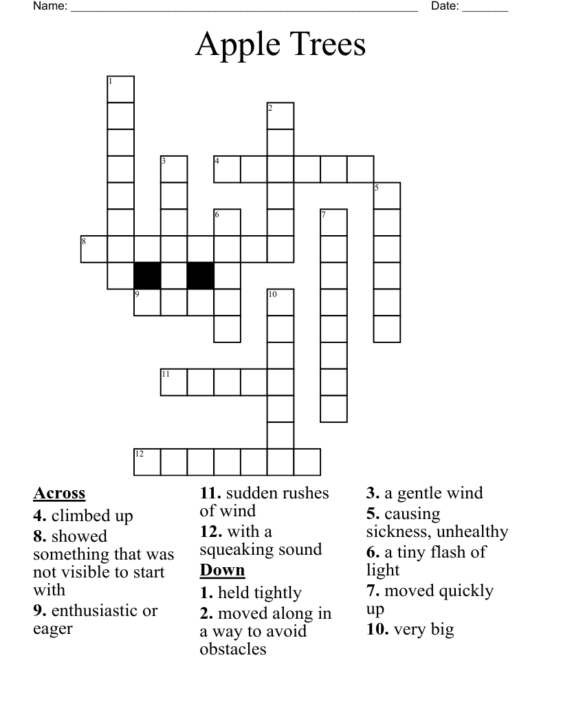 Apple Trees Crossword