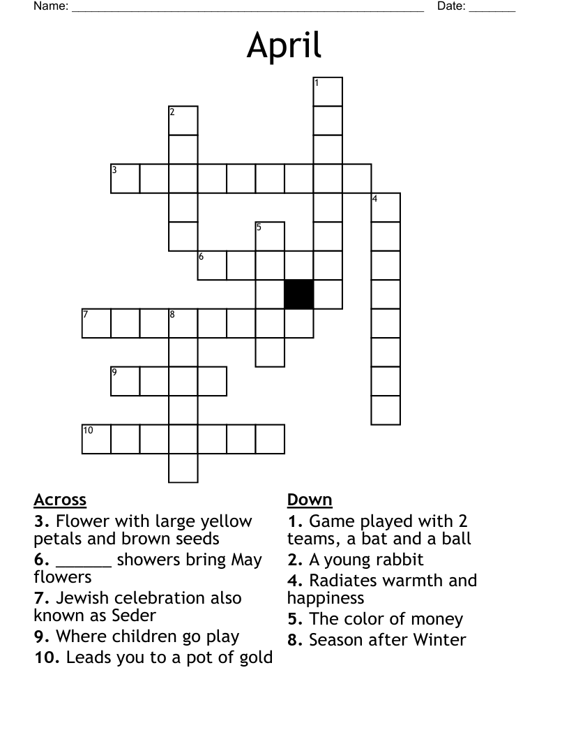 April Crossword