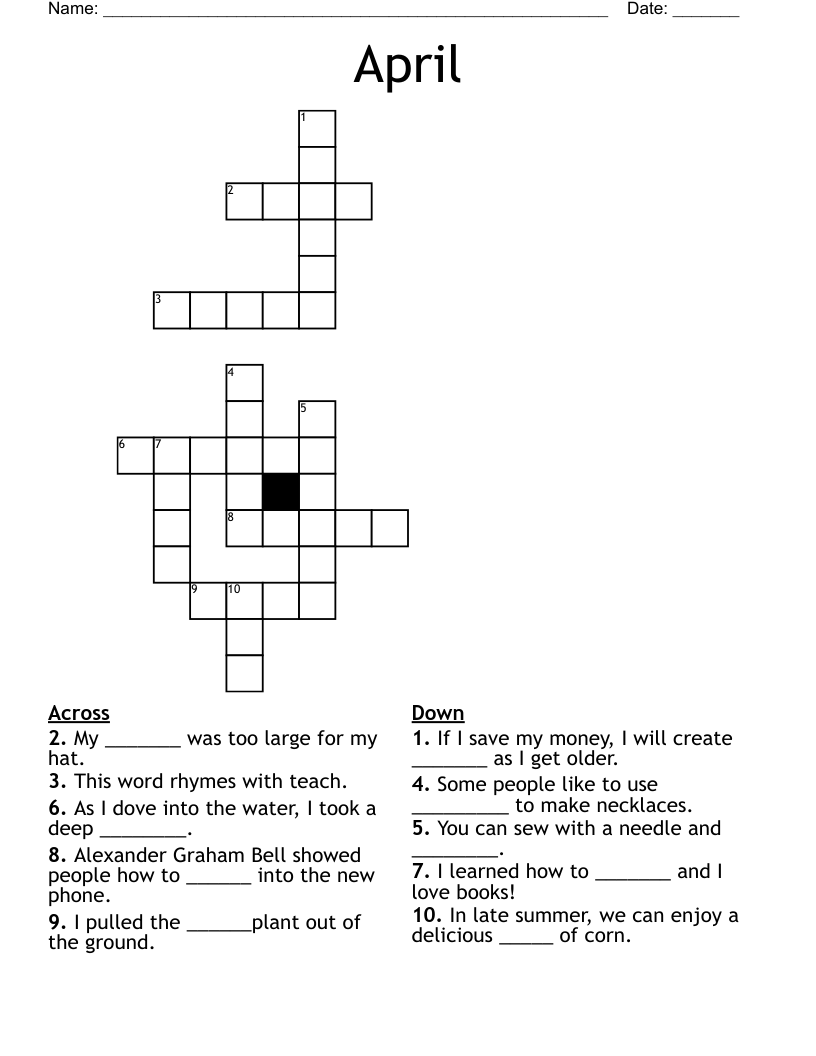 April Crossword