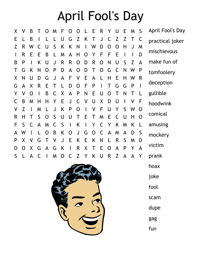 April Fool's Day Word Search