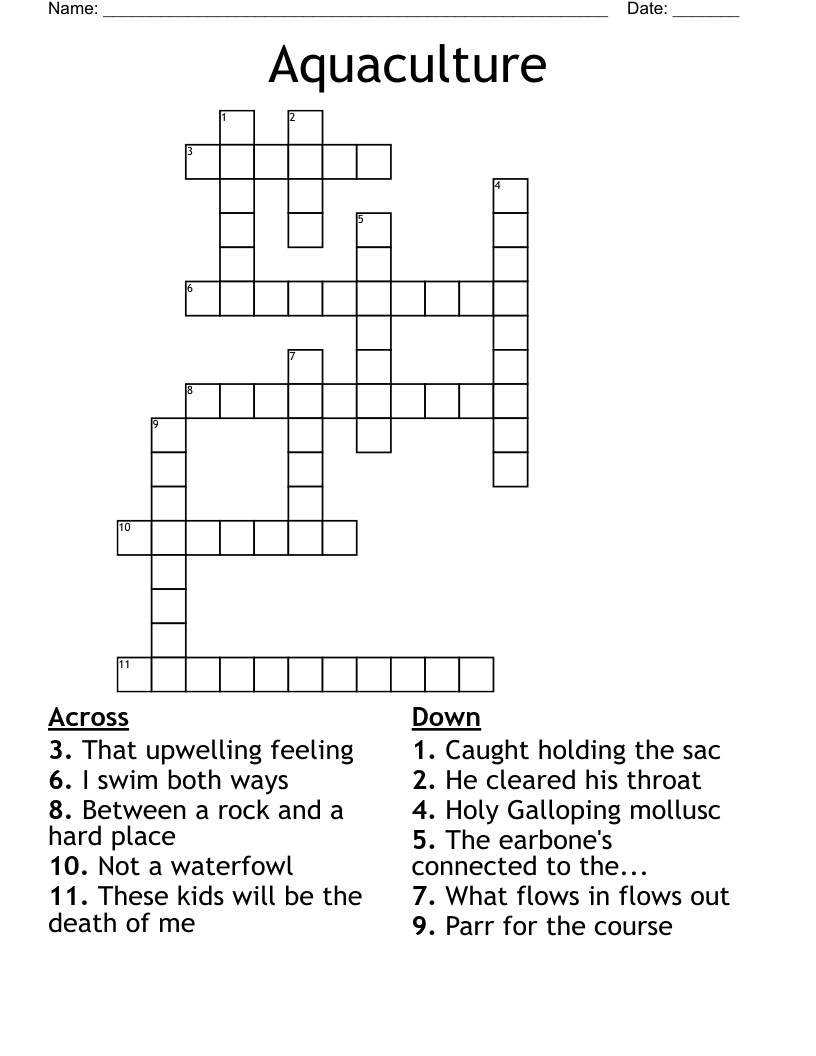 Aquaculture Crossword