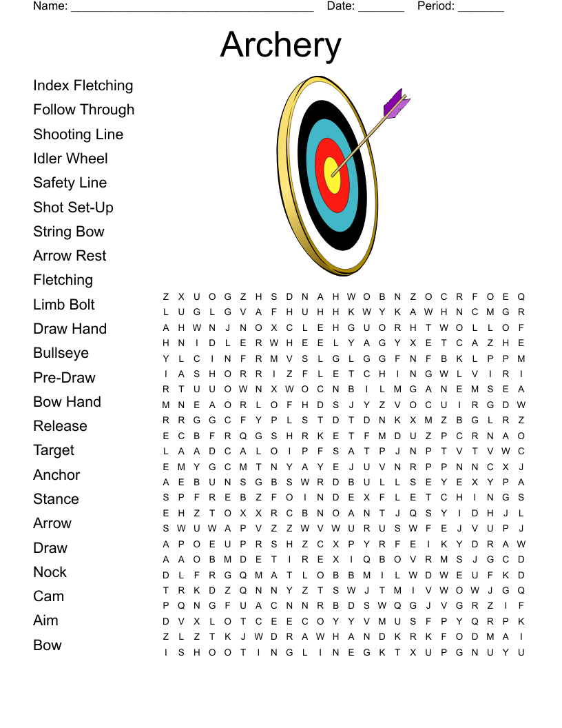 Archery Word Search