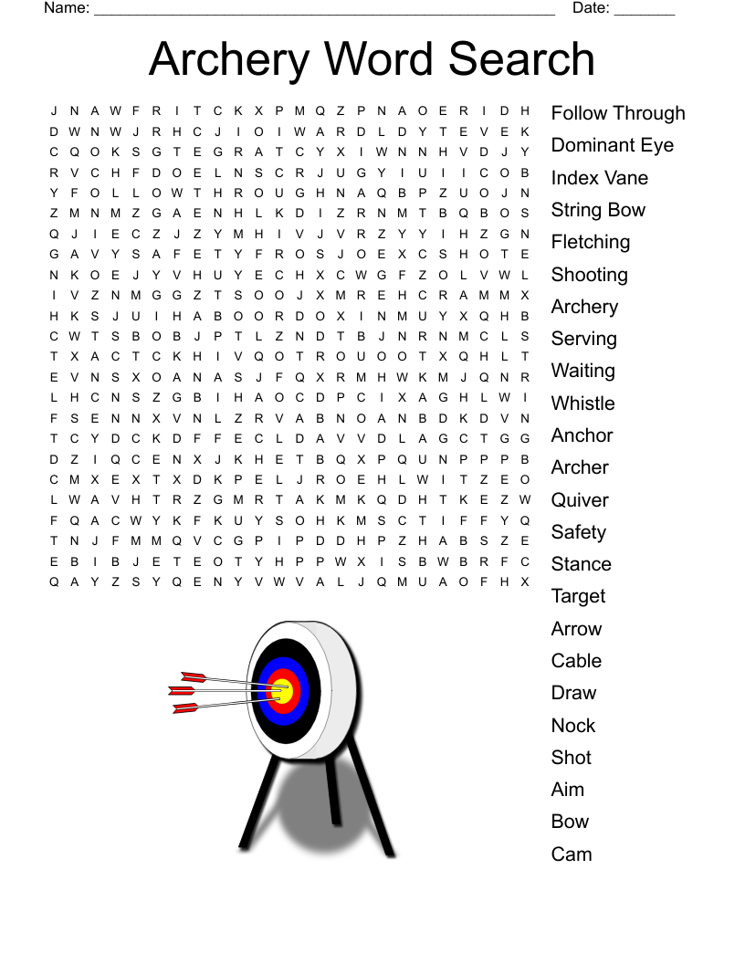 Archery Word Search