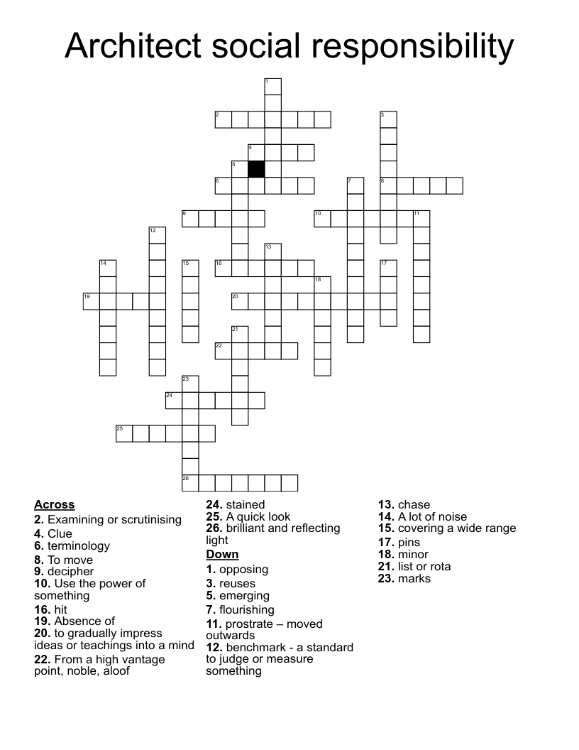 Architect social responsibility  Crossword
