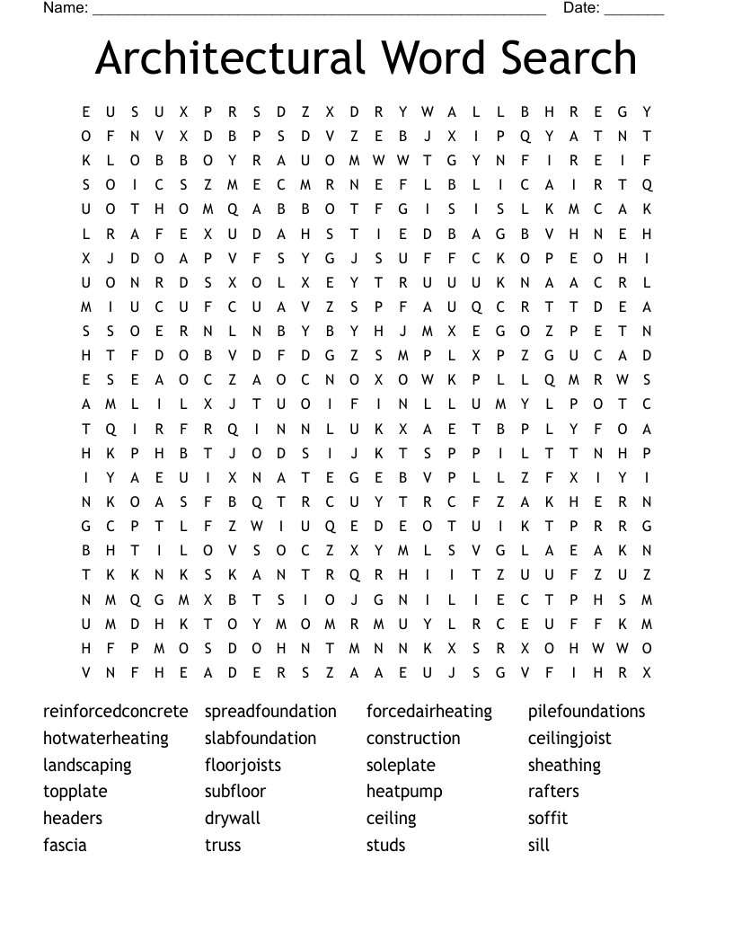 Architectural Word Search