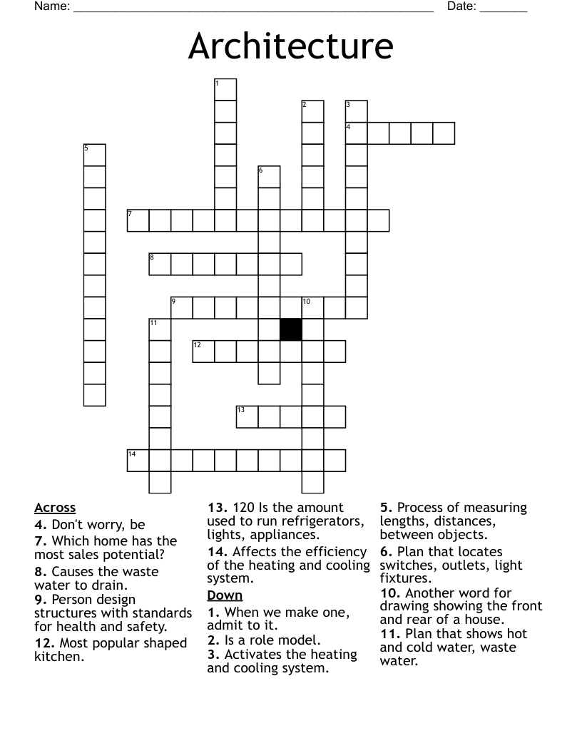 Architecture Crossword