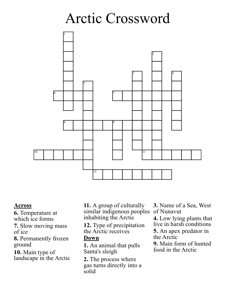 Arctic Crossword
