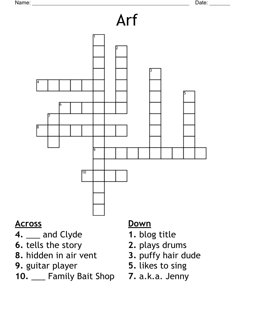 Arf Crossword