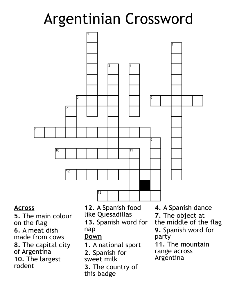 Argentinian Crossword