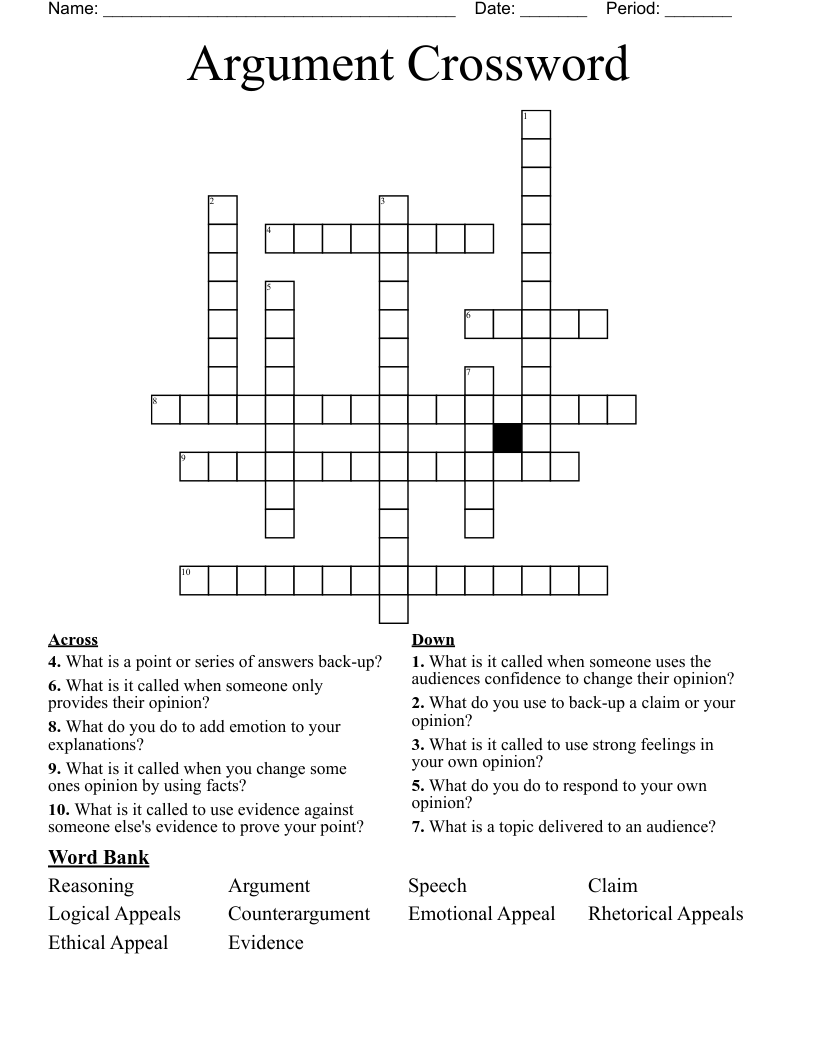 Argument Crossword