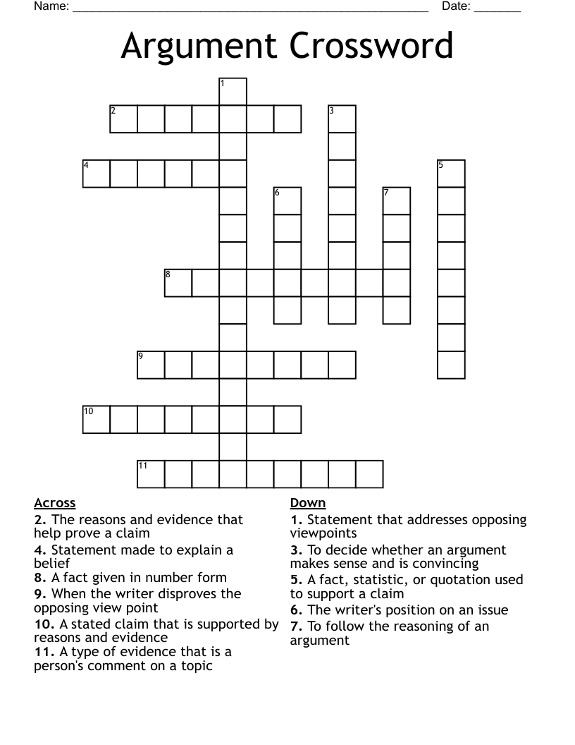 Argument Crossword