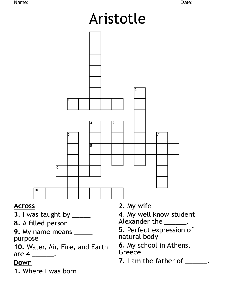 Aristotle Crossword