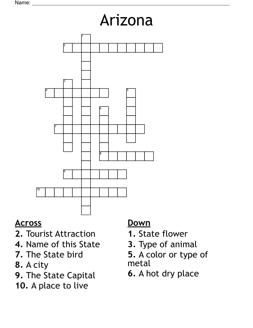 Arizona Crossword